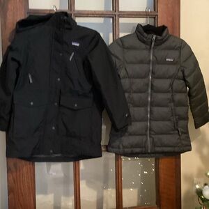 Patagonia Kids Black three in one Puffer Jacket & Coat